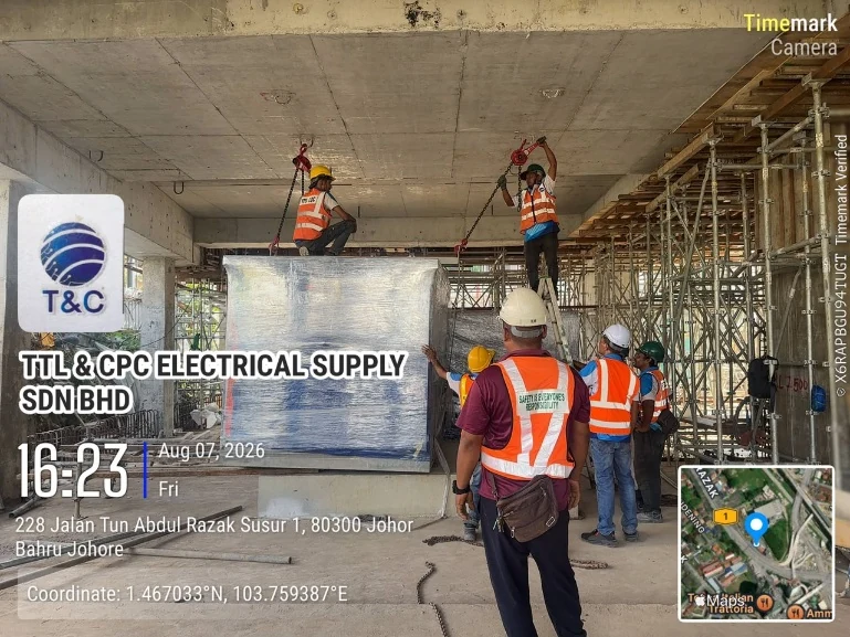 Electrical installation activities shown in the UOA project reference.